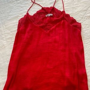 Red Lacy camisole tank